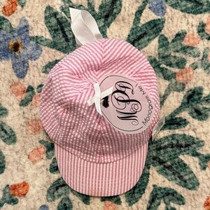 Mud Pie Pink Seersucker Baseball Hat Toddler